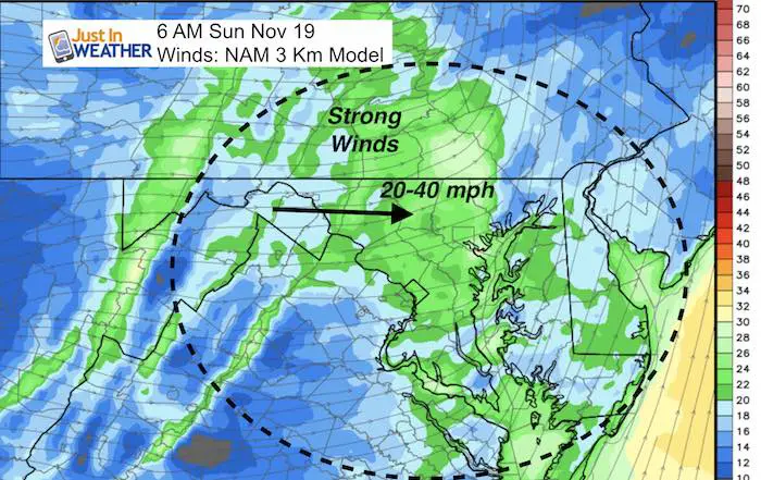 strong winds Sunday 