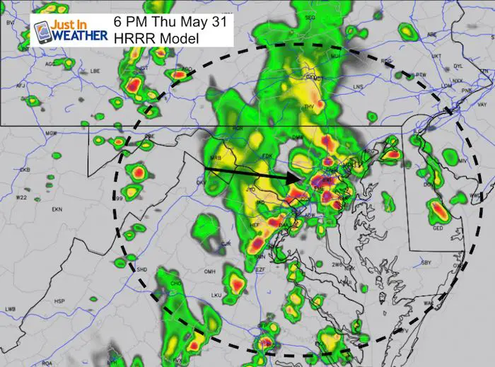 May 31 rain radar 6PM Just In Weather