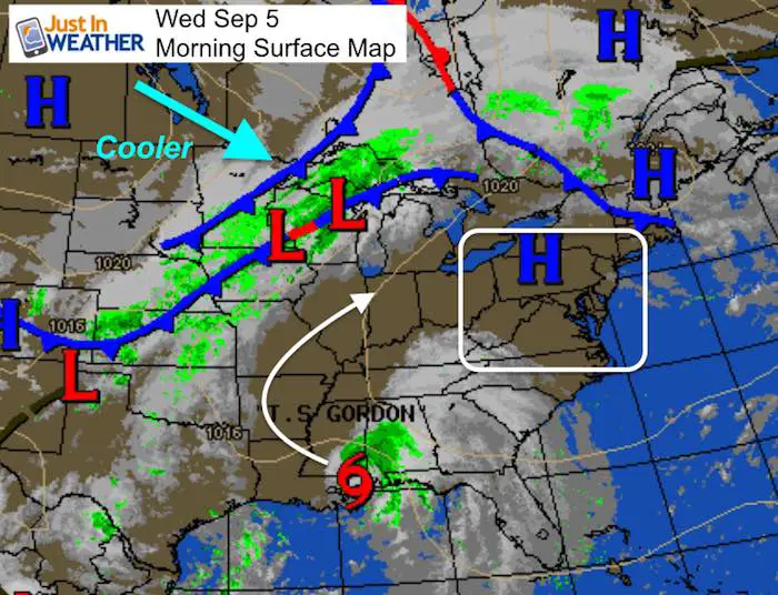 September 5 Morning weather Tropical Storm Gordon