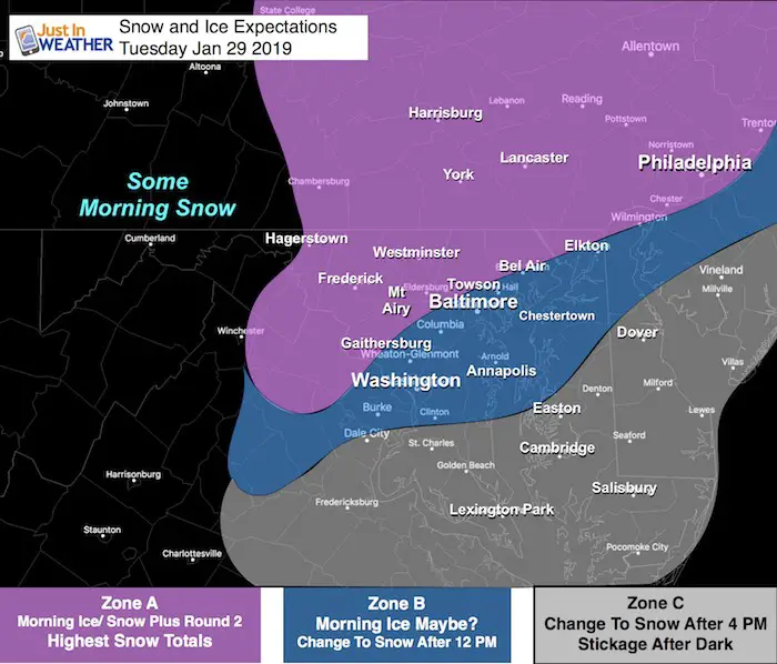 Tuesday Snow Timeline For Winter Weather Advisory Just In Weather