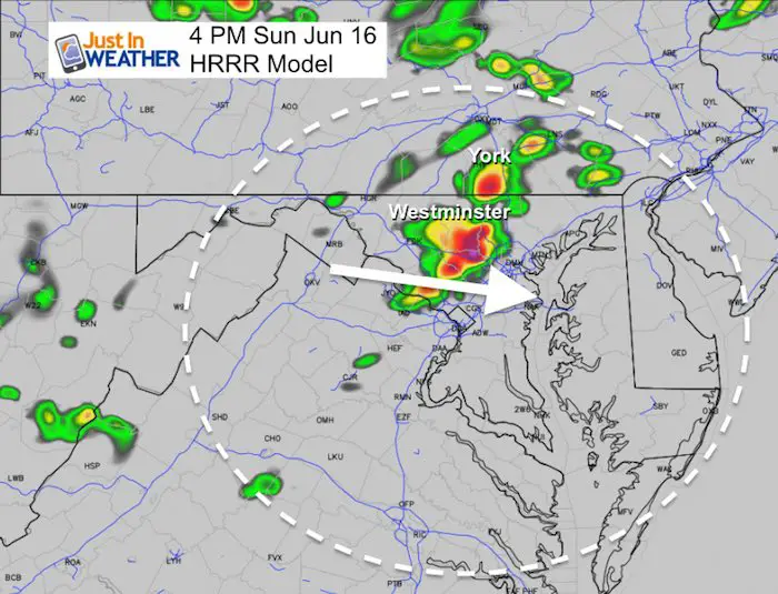 Fathers Day Afternoon Storm Update - Just In Weather