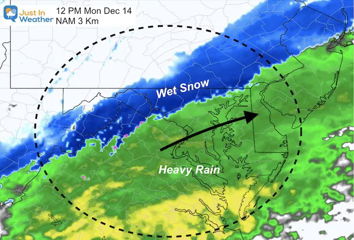 First Call For Monday Snowfall And Notes For The Wednesday Storm Just In Weather