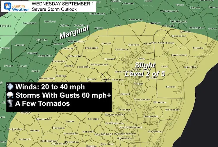 Severe Storm Risk Wednesday