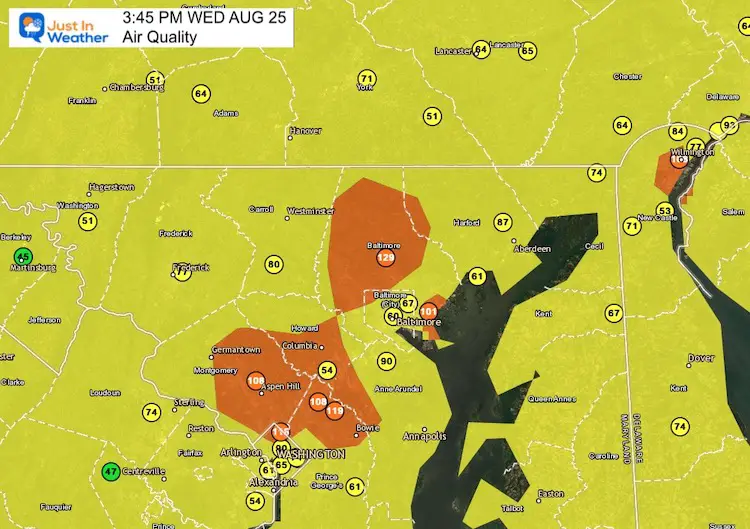 Air Quality Wednesday Afternoon