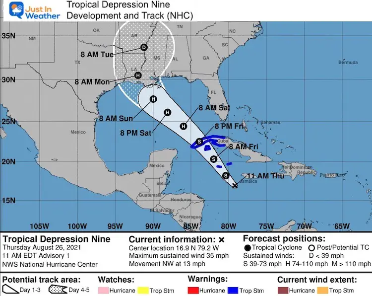 Tropical Depression Nine Forms