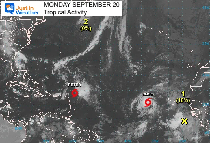 Tropical Storms Peter and Rose