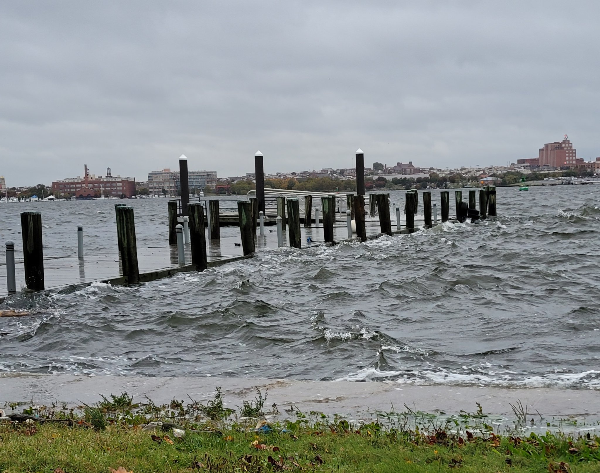 Water OVER pier at Ft. McHenry