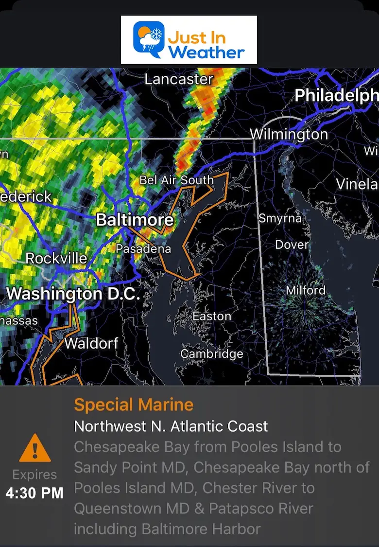 Special Marine Warning Saturday October 16