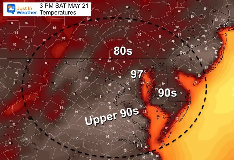 May 20 Tracking Morning Storms Then Dangerous Heat For Preakness