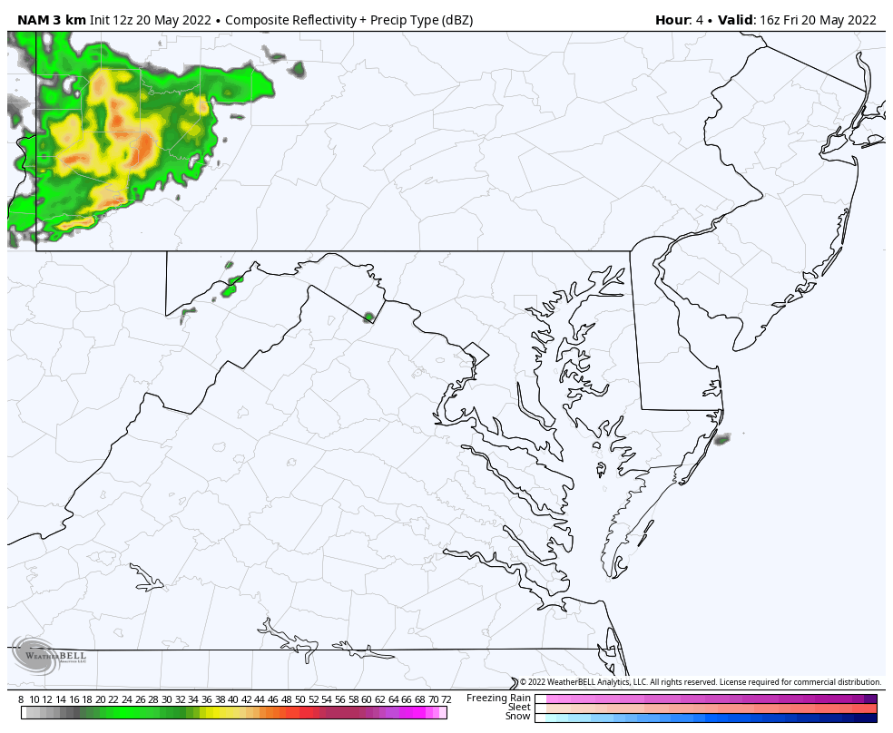 May 20 Tornado Watch Until 7 PM Baltimore North To Souther Pennsylvania