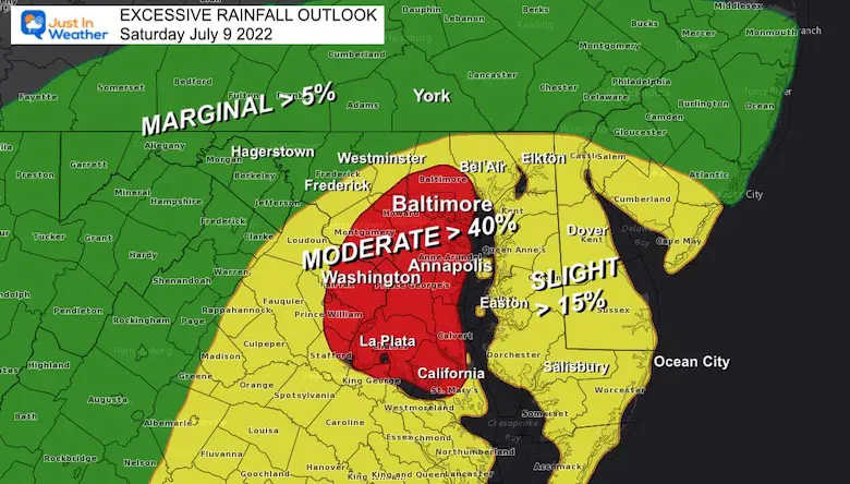 Excessive Rainfall Upgraded Saturday to Moderate Risk: Flood Watch In ...