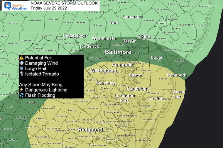 July 29 Severe Storm Risk Today Then Improving This Weekend Just In