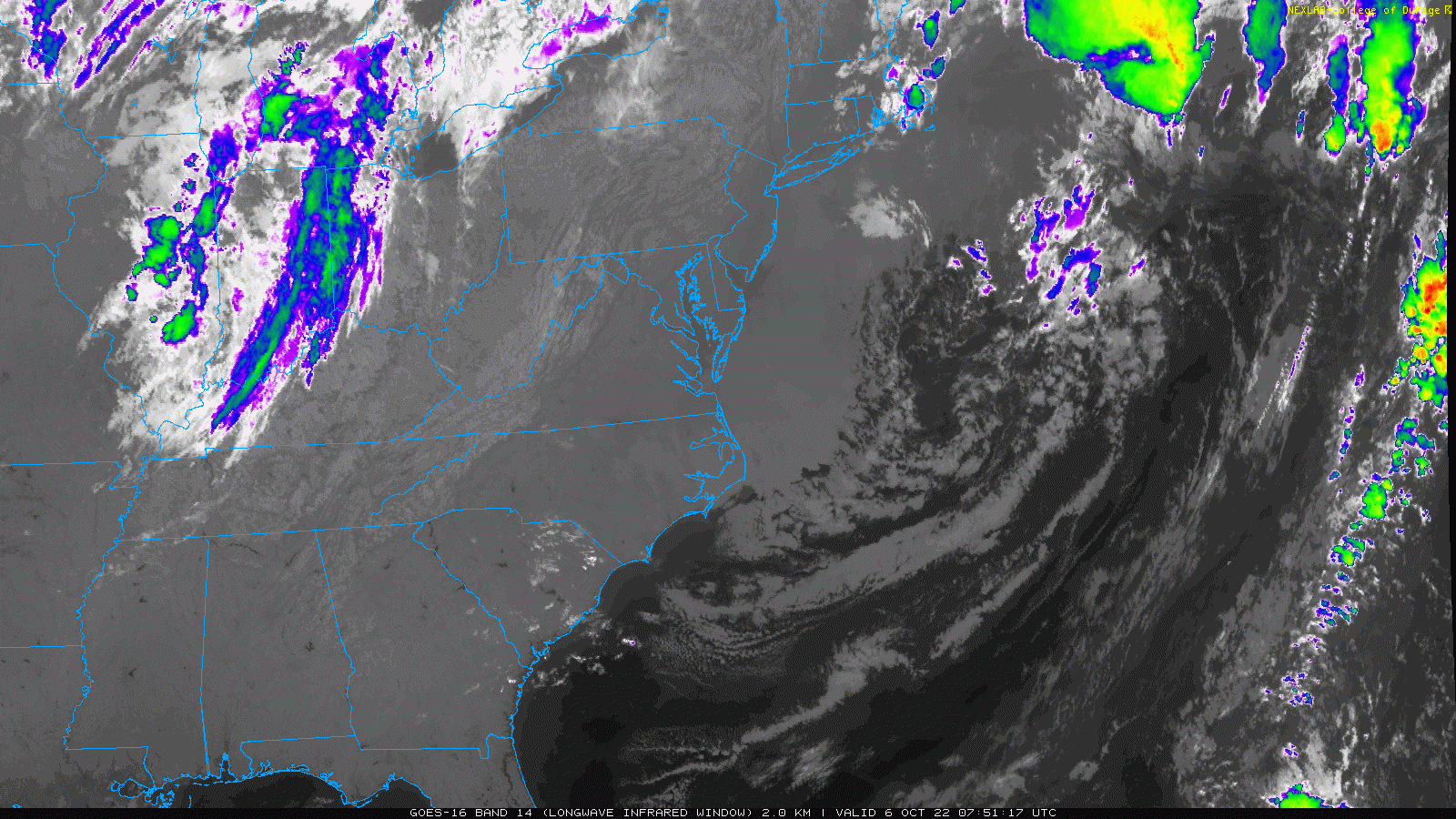 October 6 weather satellite Thursday