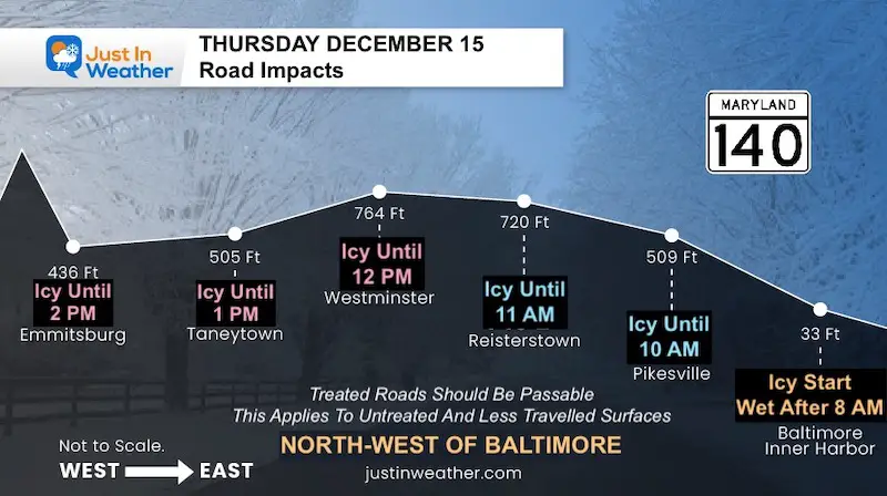 December 15 ice road travel Maryland 140
