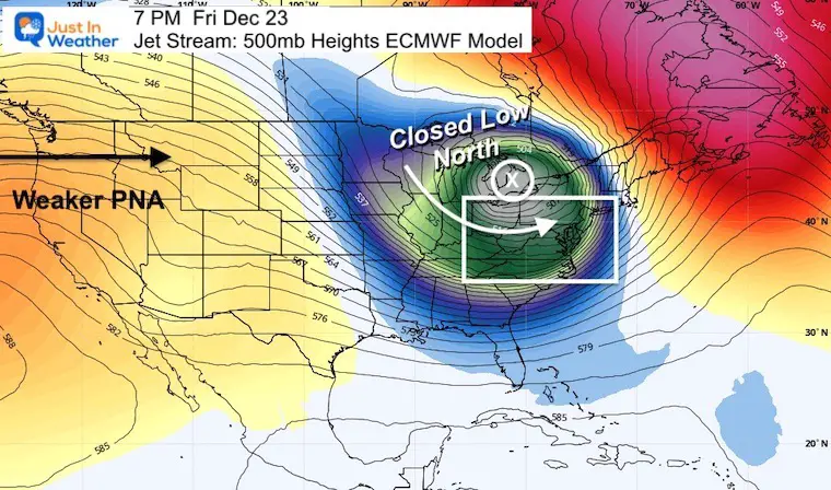 December 17 jet stream storm Friday Dec 23 ECMWF