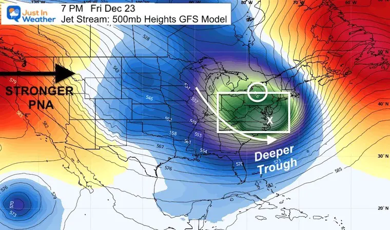 December 17 jet stream storm Friday Dec 23 GFS