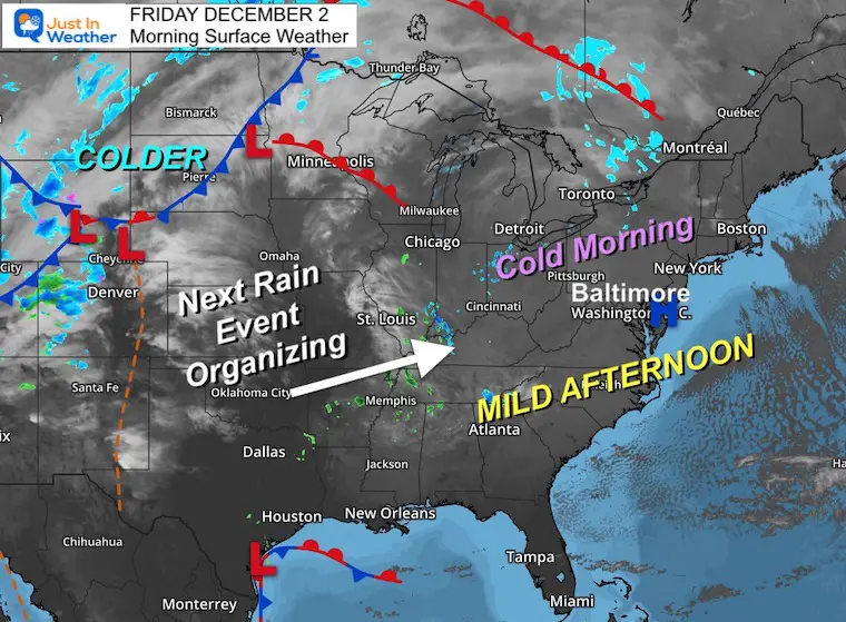 December 2 weather Friday morning