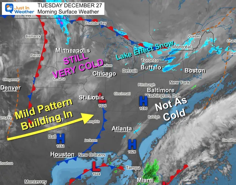 December 27 weather Tuesday morning