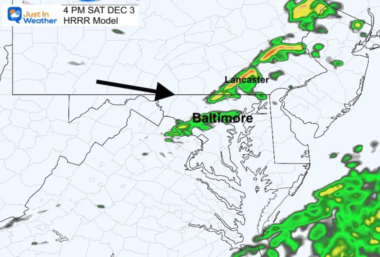 December 3 weather radar rain 4 PM