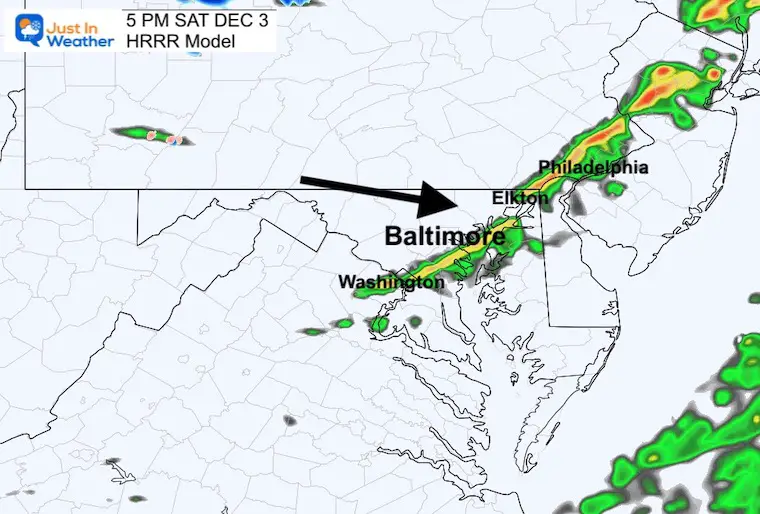 December 3 weather radar rain 5 pm