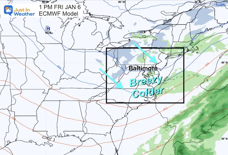 December 30 weather Friday January 6 ECMWF