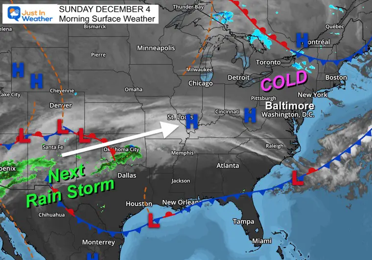 December 4 weather Sunday morning