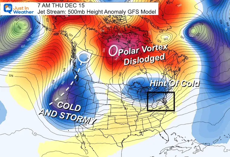 December 15 polar vortex jet stream GFS
