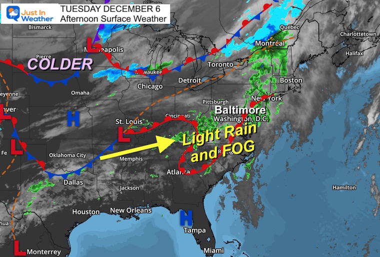 Tuesday afternoon weather December 6