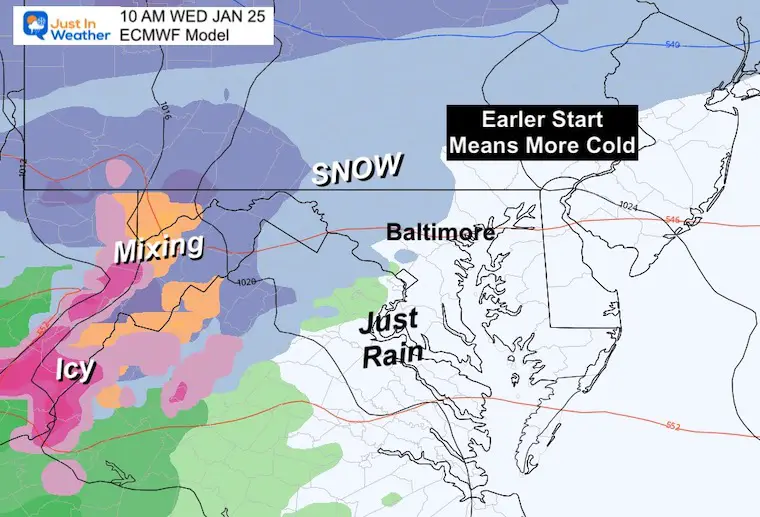 January 24 weather winter storm snow ECMWF