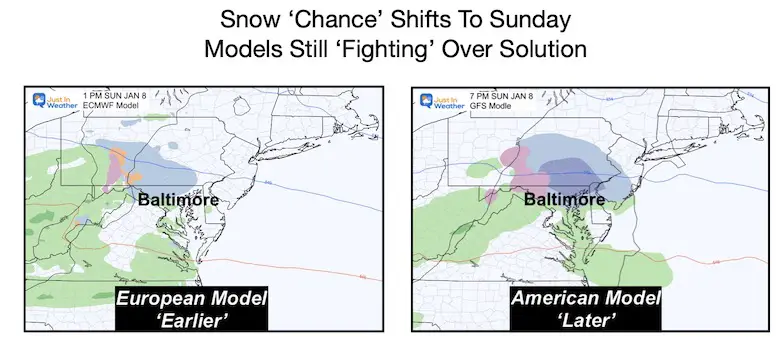 January 3 weather snow weekend models