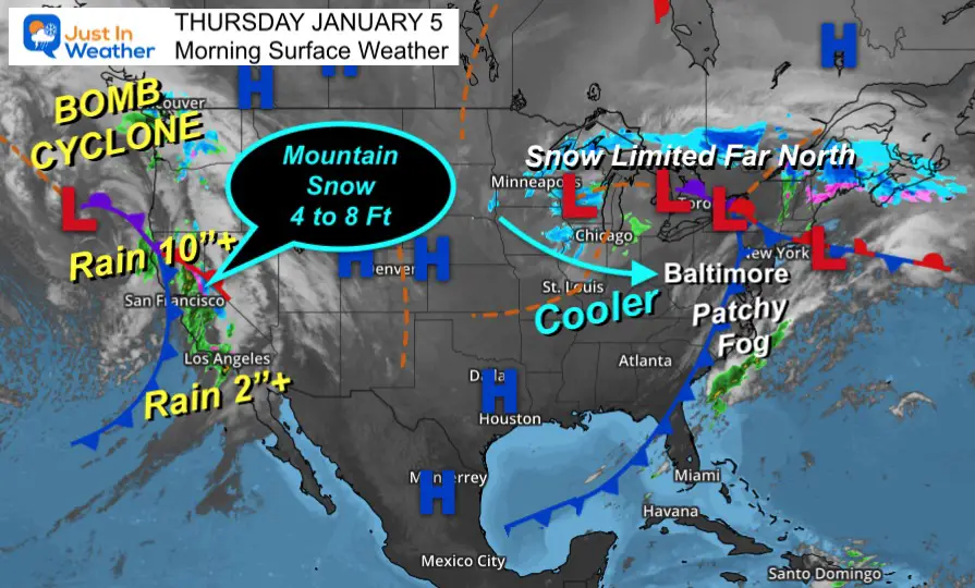 January 5 weather bomb cyclone