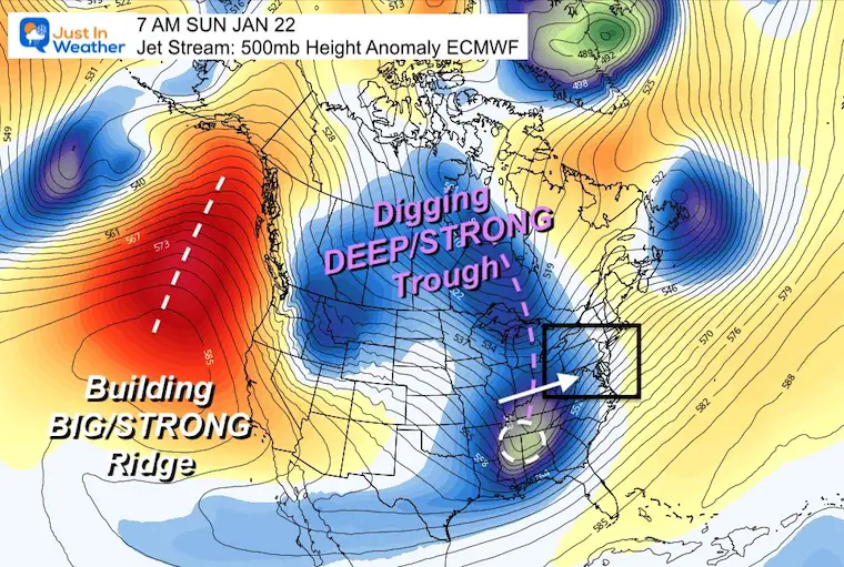 Jet Stream Forecast Cold Stormy January 22