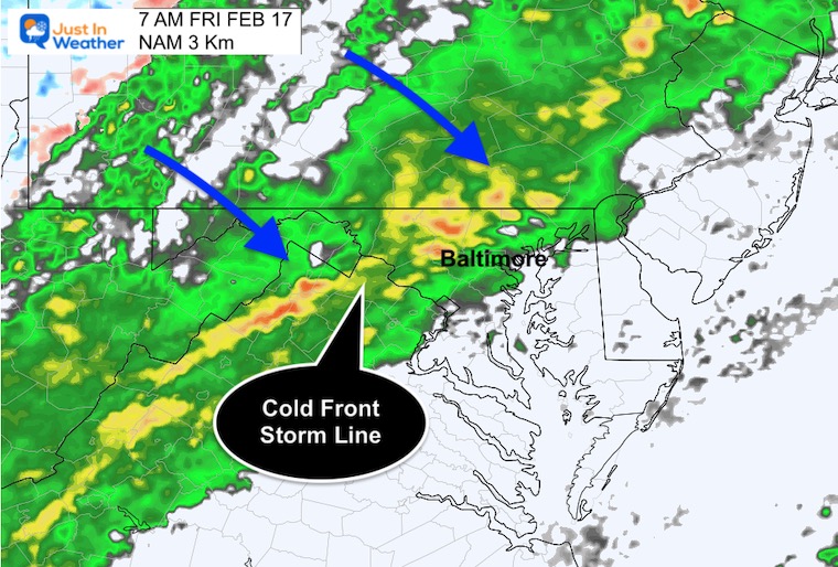February 16 weather rain radar Friday morning
