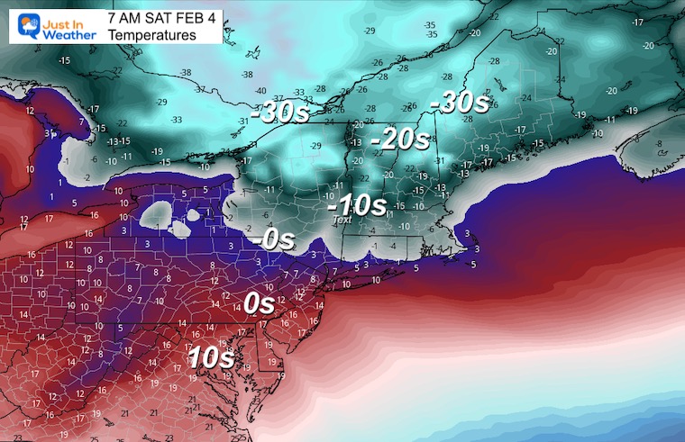 February 2 groundhog day temperatures Saturday morning