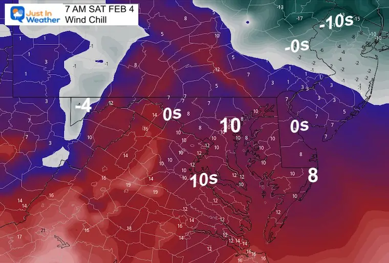 February 3 weather saturday morning wind chill