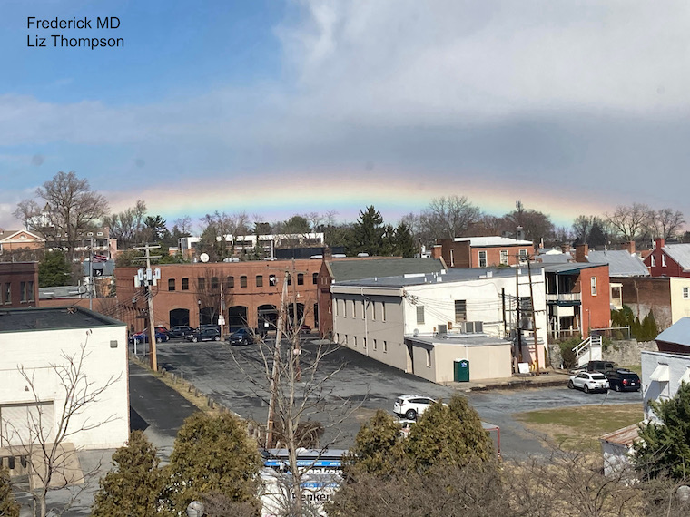 February 21 rainbow Frederick Maryland