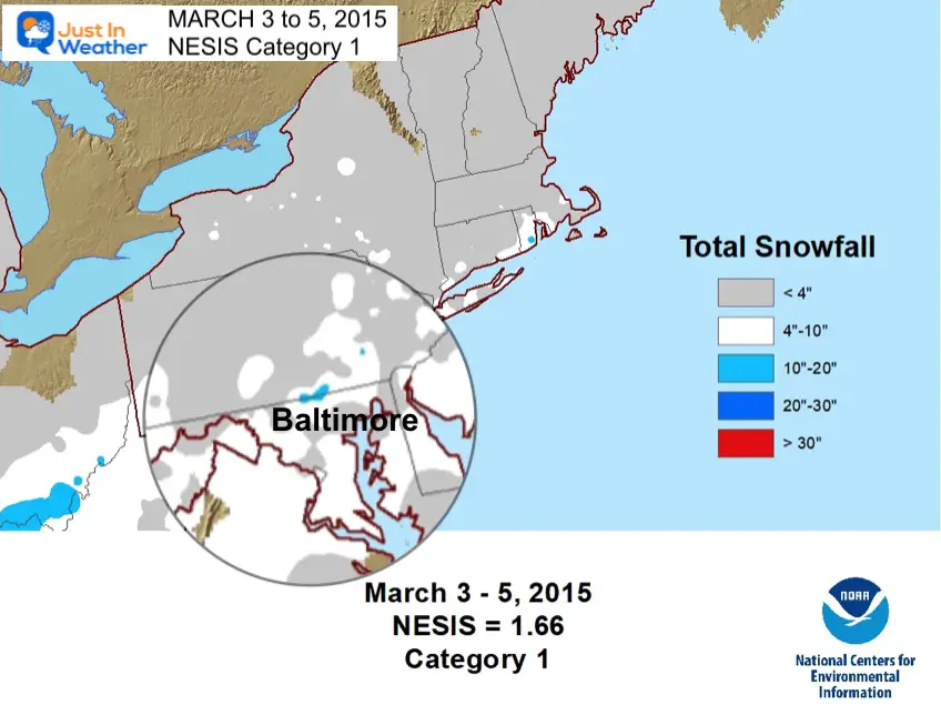 March Snow Map NESIS 2015