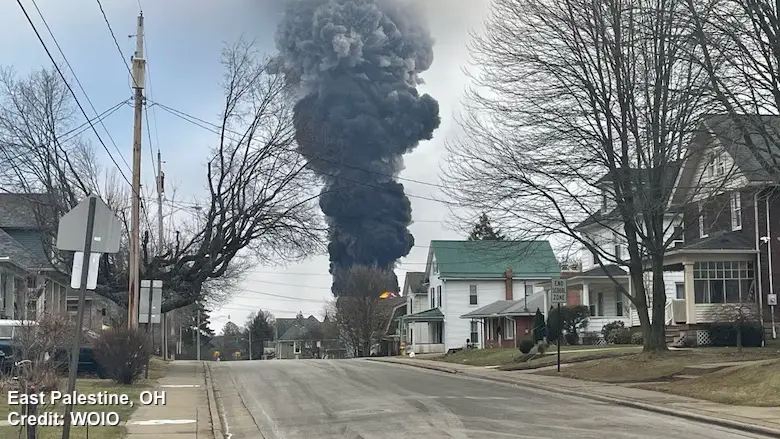 East Palestine toxic cloud train derailment Febuary 3