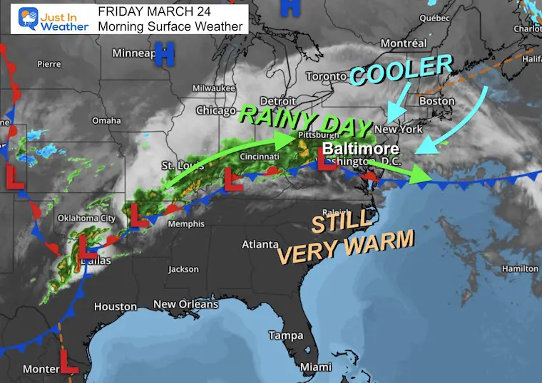 March 24 weather storm rain Friday morning