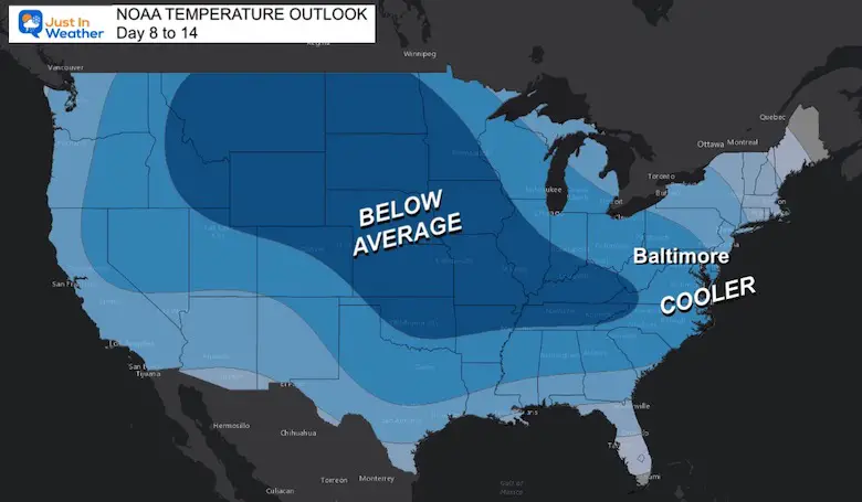 March 2023 NOAA Temperature Outlook Day 8 to 14