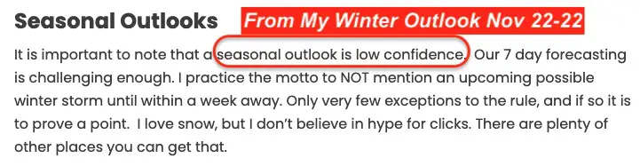 winter outlook low confidence