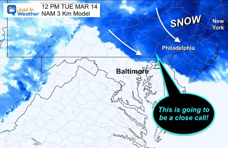 March 12 weather snow radar Tuesday