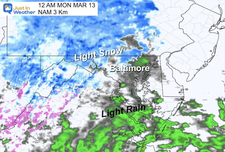 March 12 weather snow radar midnight