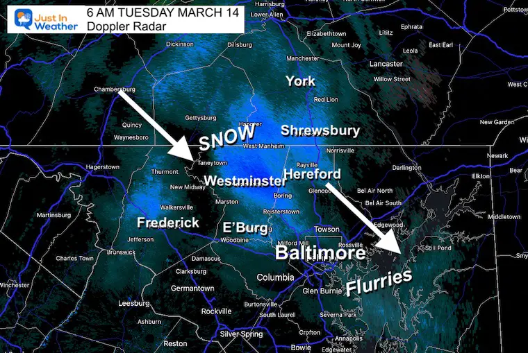 March 14 weather snow dropper radar