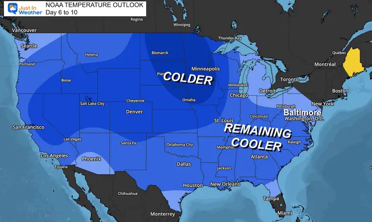 March 16 NOAA Temperature Outlook