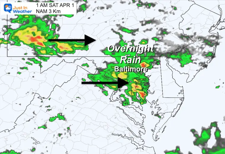 March 31 weather rain radar tonight