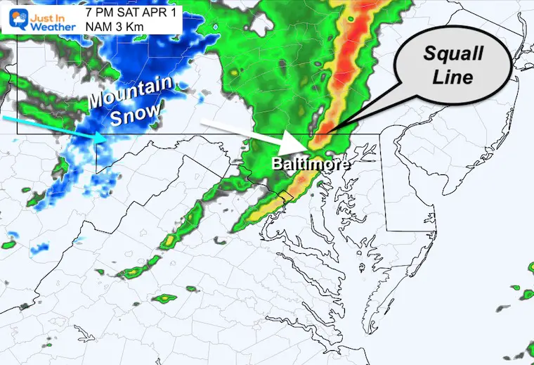 March 31 severe storm Satuday evening