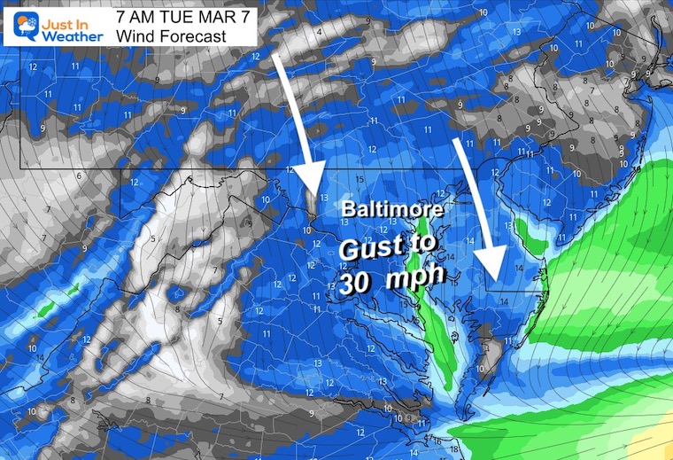March 6 wind forecast am 7