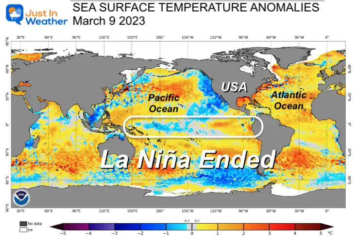 March 10 NOAA La Nina Ended