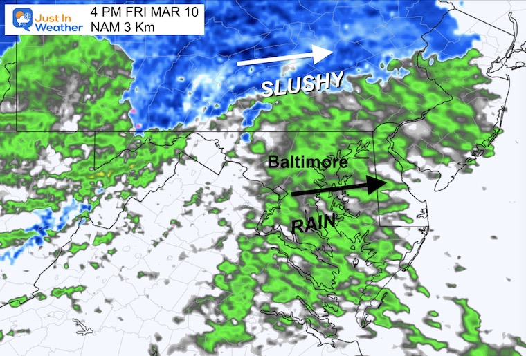 March 9 weather snow radar Friday 4 PM